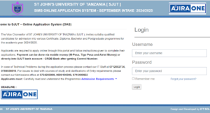 St. John’s University of Tanzania (SJUT) Admissions 2024/2025 - SJUT Online Application