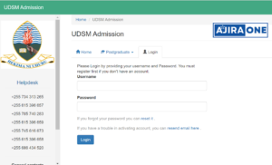 UDSM Online Application 2024